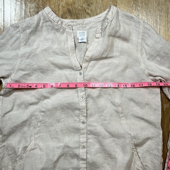 Sigrid Olsen 100% Linen Tunic Button Down Shirt Women's Medium M Pockets EUC - Picture 10 of 12